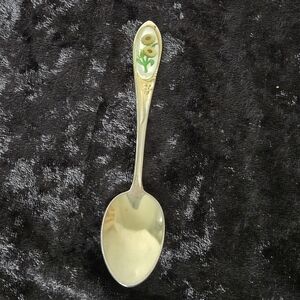 Golden Sunflower Enamel Teaspoon Made in USA